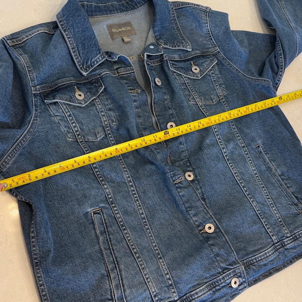 Style & Co. Women's Denim Button-Up Jacket - Picture 12 of 12